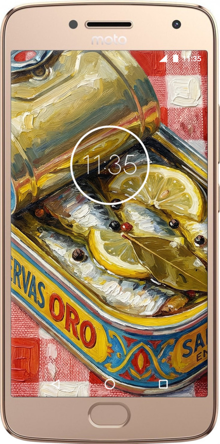 Силиконовый чехол Vintage Sardine Tin Phone для Motorola Moto G5 PLUS - 6772u-1038 изображение 