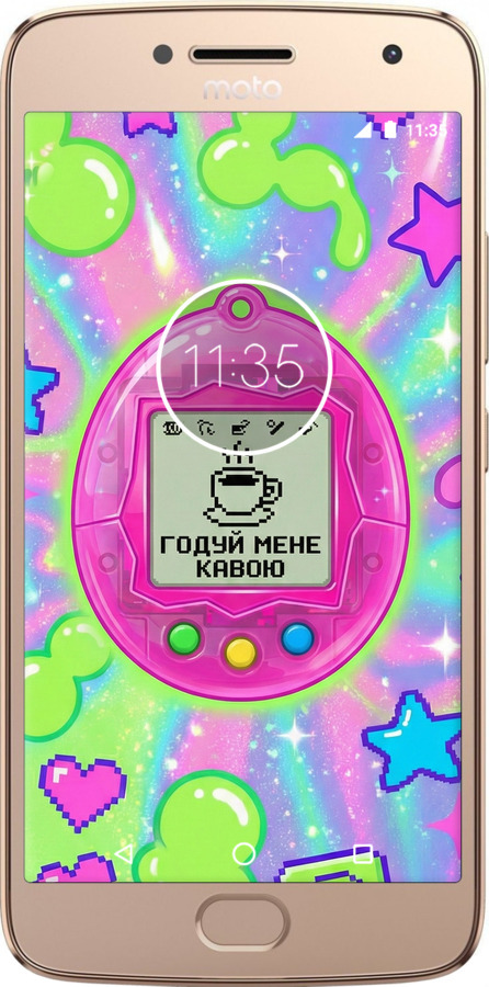 2D пластиковый чехол Y2K Aesthetic Retro Pet: Годуй мене кавою для Motorola Moto G5 PLUS - 6784t-1038 изображение 