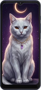 Силиконовый чехол Mystic White Cat Gothic Dark Purple Gold для Motorola G50 - 6805u-2354 изображение 