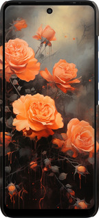 3D пластиковый матовый чехол Оранжевые розы для Motorola G60 - 5944m-2467 изображение 