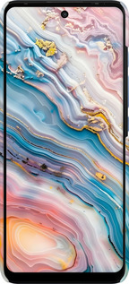 3D пластиковий матовий чехол Мрамор красивый для Motorola G60 - 6376m-2467 изображение 