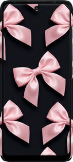 3D пластиковый матовый чехол Coquette Ribbons Dark Coquette для Motorola G60 - 6767m-2467 изображение 