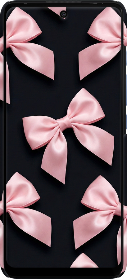 3D пластиковый матовый чехол Coquette Ribbons Dark Coquette для Motorola G60 - 6767m-2467 изображение 