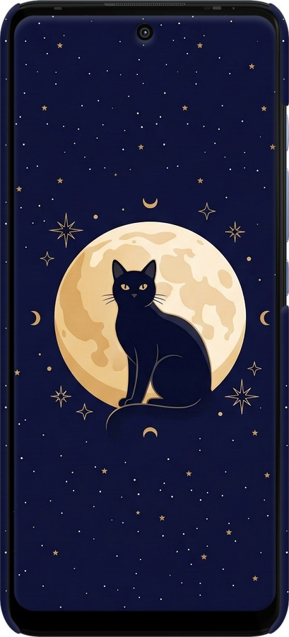 3D пластиковый матовый чехол Cute Cat Celestial/Witchy для Motorola G60 - 6787m-2467 изображение 