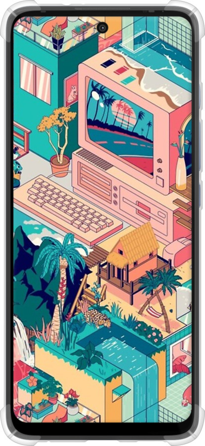 Силикон с усиленными углами чехол № 5393 для Motorola G60 - 5393sp-2467 изображение 