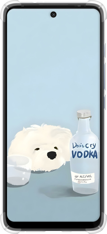 Силикон с усиленными углами чехол Пес водка для Motorola G60 - 6368sp-2467 изображение 