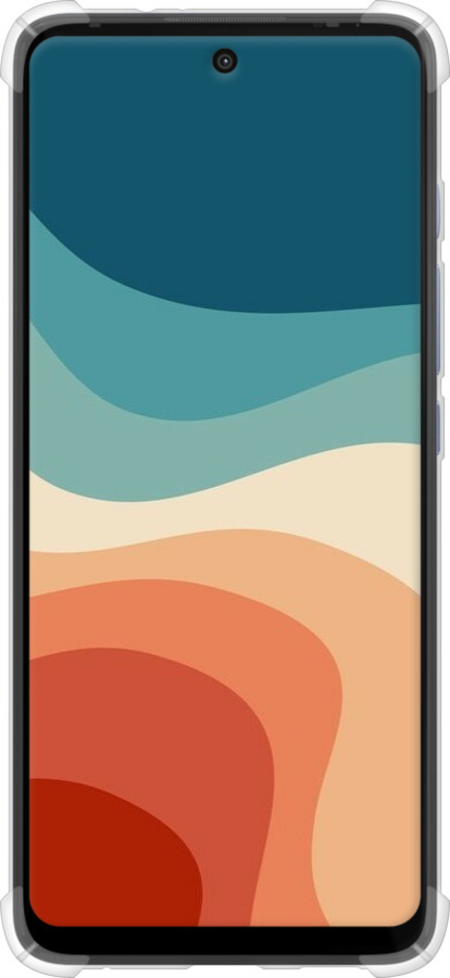 Силикон с усиленными углами чехол В стиле ретро с волнами для Motorola G60 - 6531sp-2467 изображение 