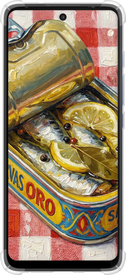 Силіконовий протиударний с посиленими кутами чехол Vintage Sardine Tin Phone для Motorola G60 - 6772sp-2467 изображение 