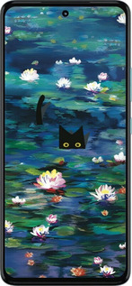 TPU чехол с изображением водяных лилий и кошек для Motorola G72 - 6257b-2859 изображение 