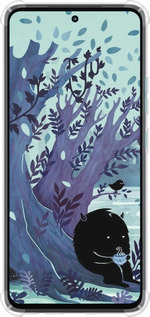 Силикон с усиленными углами чехол Арт принт Тихое место чая для Motorola G72 - 6544sp-2859 изображение 