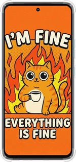 Силикон с усиленными углами чехол Funny Cat для Motorola G72 - 6786sp-2859 изображение 