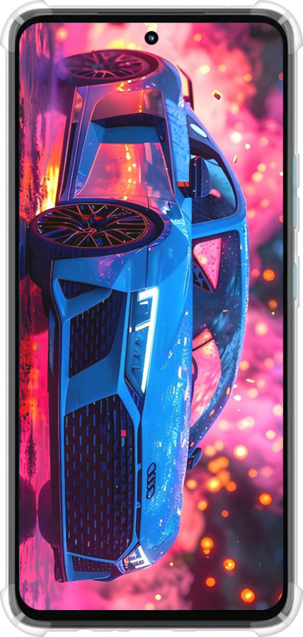 Силіконовий протиударний с посиленими кутами чехол Ауди для Motorola G72 - 6286sp-2859 изображение 