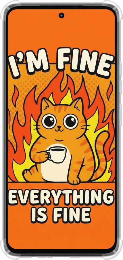 Силикон с усиленными углами чехол Funny Cat для Motorola G72 - 6786sp-2859 изображение 