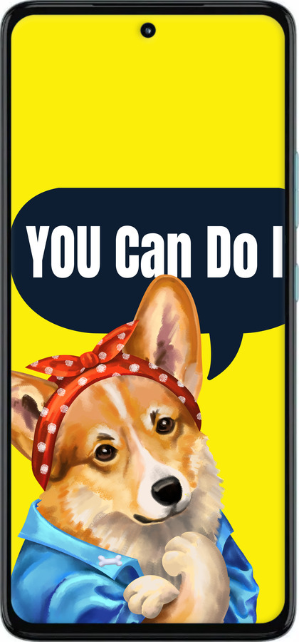 Силиконовый чехол чехол с корги You Can Do It для Motorola G72 - 6184u-2859 изображение 