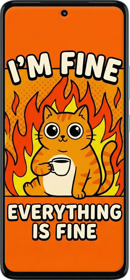 Силиконовый чехол Funny Cat для Motorola G72 - 6786u-2859 изображение 