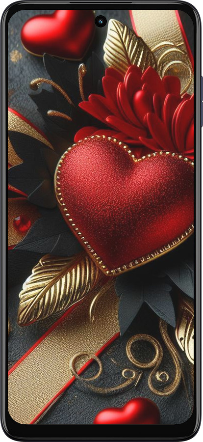 Силиконовый чехол Сердечки v2 для Motorola G73 - 5832u-3196 изображение 