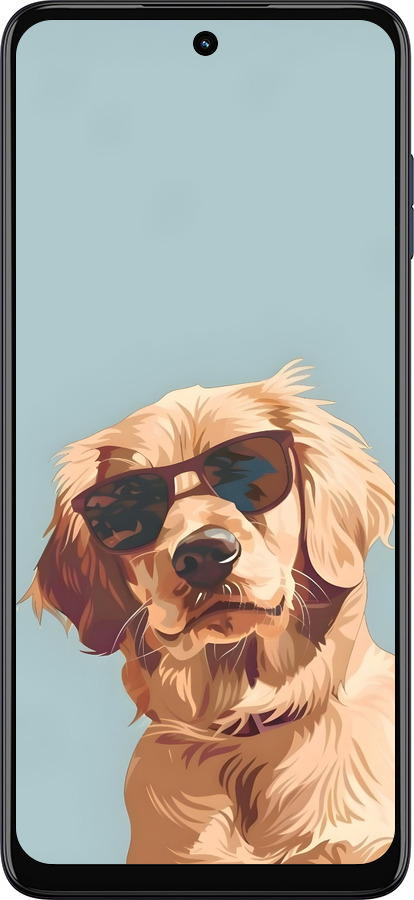 Силиконовый чехол Пес в очках для Motorola G73 - 6381u-3196 изображение 