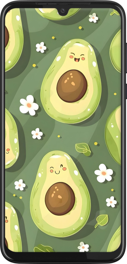 Силіконовий чехол Авокадо для Motorola G8 Plus - 6380u-1837 изображение 
