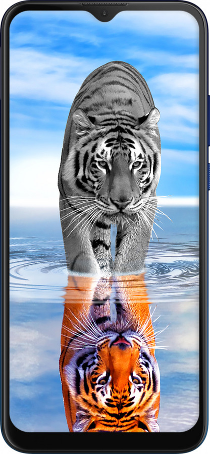 Силиконовый чехол Тигр для Motorola G8 Power Lite - 6016u-2032 изображение 