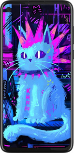 Силиконовый чехол Кот панк для Motorola G8 Power - 6311u-1940 изображение 