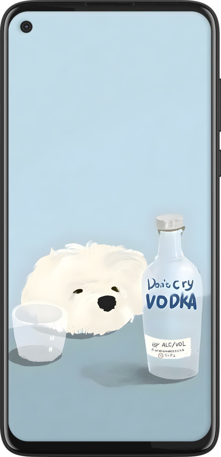 Силиконовый чехол Пес водка для Motorola G8 Power - 6368u-1940 изображение 