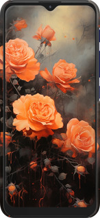 3D пластиковый матовый чехол Оранжевые розы для Motorola G9 Play - 5944m-2105 изображение 