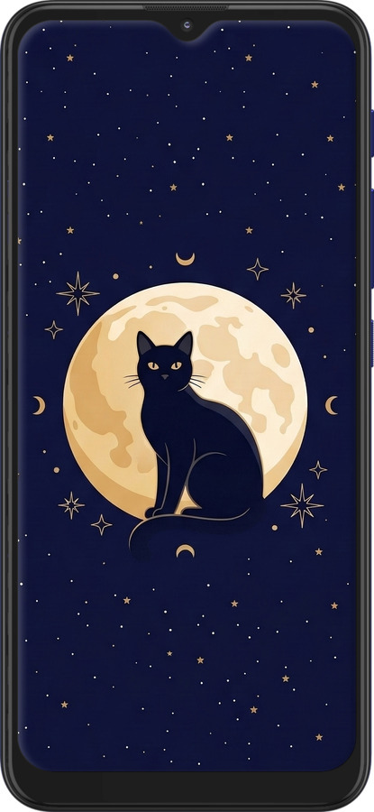 Силиконовый чехол Cute Cat Celestial/Witchy для Motorola G9 Play - 6787u-2105 изображение 