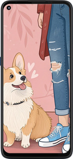 Силиконовый чехол Корги 3 для Motorola G9 Plus - 6707u-2104 изображение 