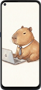 Силиконовый чехол Funny Capybara CEO Working для Motorola G9 Plus - 6777u-2104 изображение 