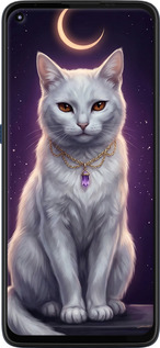 Силіконовий чехол Mystic White Cat Gothic Dark Purple Gold для Motorola G9 Plus - 6805u-2104 изображение 