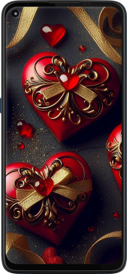 Силіконовий чехол Сердечки v4 для Motorola G9 Plus - 5834u-2104 изображение 