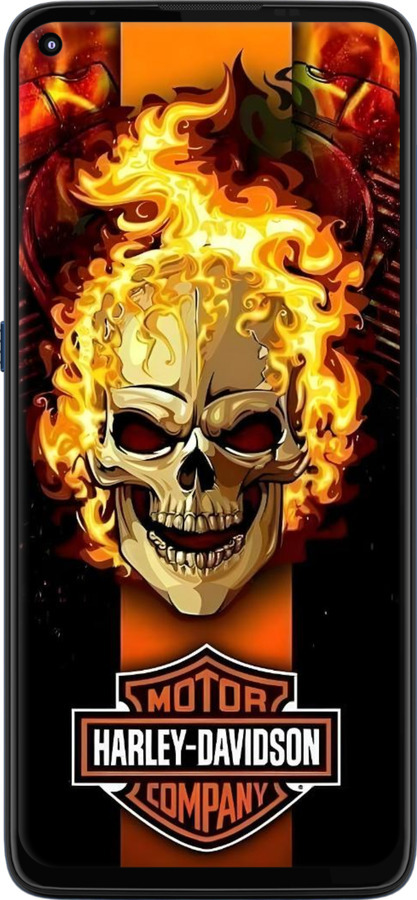 Силиконовый чехол Харлей девидсон для Motorola G9 Plus - 6370u-2104 изображение 