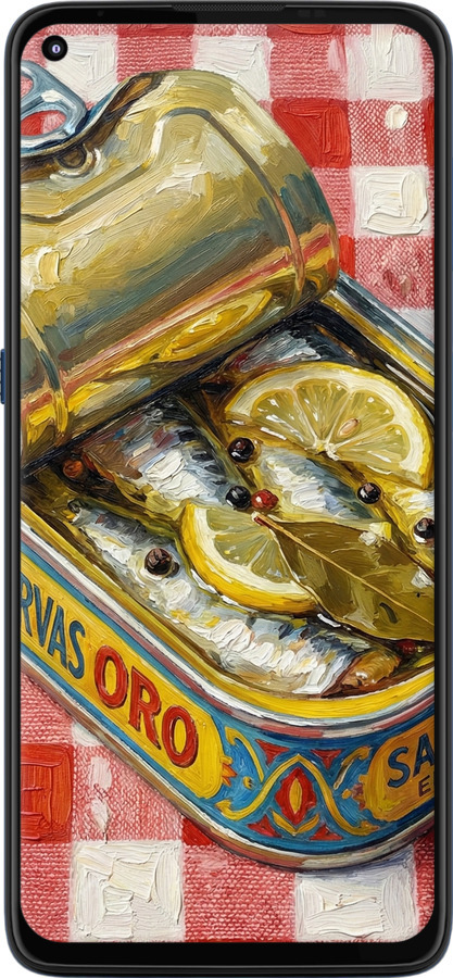 Силиконовый чехол Vintage Sardine Tin Phone для Motorola G9 Plus - 6772u-2104 изображение 