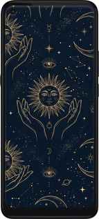 Силіконовий чехол Celestial Harmony: Sun & Moon Gold Mystic Pattern для Motorola G9 Power - 6778u-2229 изображение 