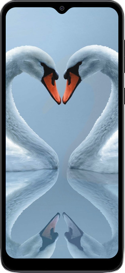 TPU чехол Лебеді для Motorola Moto E13 - 6007b-3053 изображение 