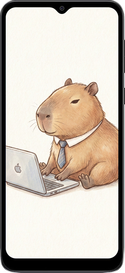 TPU чехол Funny Capybara CEO Working для Motorola Moto E13 - 6777b-3053 изображение 