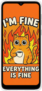 Силикон с усиленными углами чехол Funny Cat для Motorola Moto E13 - 6786sp-3053 изображение 