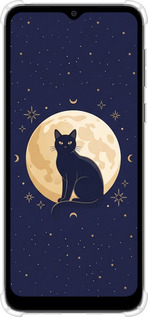 Силикон с усиленными углами чехол Cute Cat Celestial/Witchy для Motorola Moto E13 - 6787sp-3053 изображение 