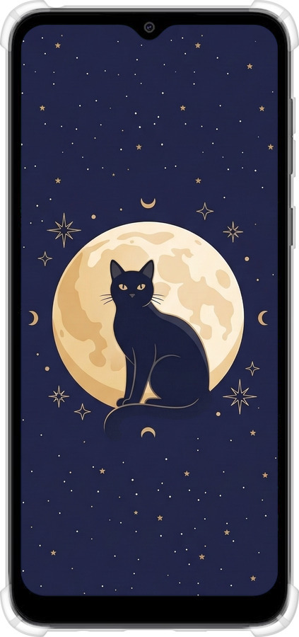 Силикон с усиленными углами чехол Cute Cat Celestial/Witchy для Motorola Moto E13 - 6787sp-3053 изображение 