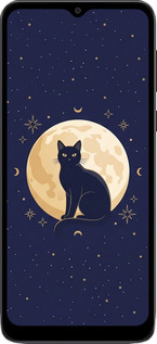 Силиконовый чехол Cute Cat Celestial/Witchy для Motorola Moto E13 - 6787u-3053 изображение 