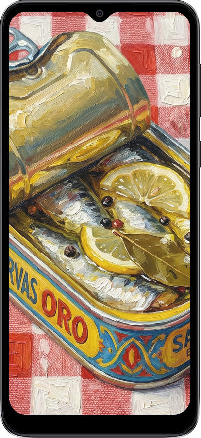 Силиконовый чехол Vintage Sardine Tin Phone для Motorola Moto E13 - 6772u-3053 изображение 