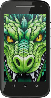 Силиконовый чехол Зелёный дракон для Motorola Moto E2 - 5816u-377 изображение 