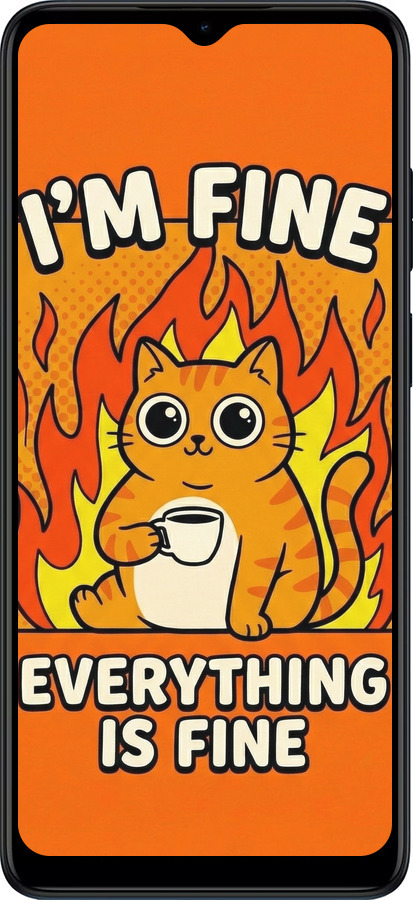 Силиконовый чехол Funny Cat для Motorola Moto E22 - 6786u-2974 изображение 