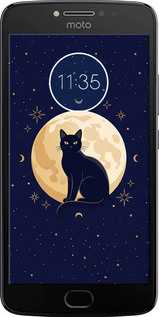 Силиконовый чехол Cute Cat Celestial/Witchy для Motorola Moto E4 Plus - 6787u-1000 изображение 