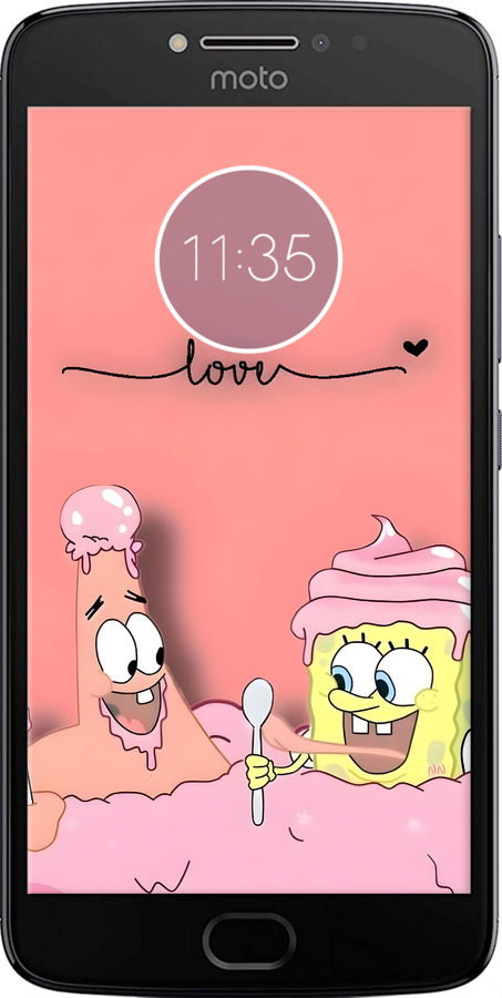 Силиконовый чехол Спанч Боб для Motorola Moto E4 Plus - 6282u-1000 изображение 
