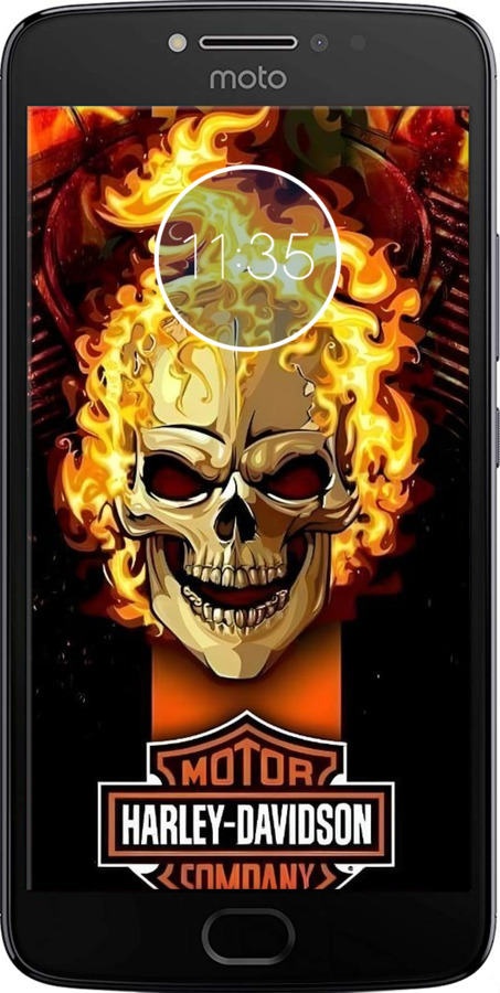 Силиконовый чехол Харлей девидсон для Motorola Moto E4 Plus - 6370u-1000 изображение 