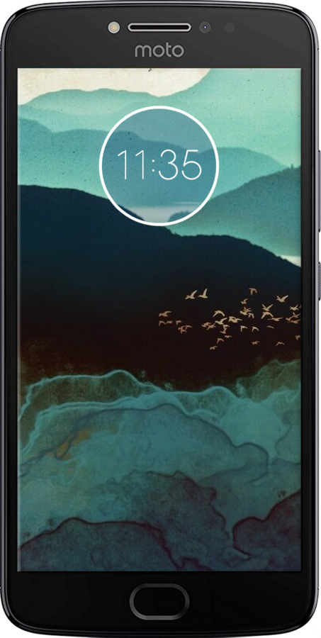 Силиконовый чехол С изображением гор Индиго для Motorola Moto E4 Plus - 6484u-1000 изображение 