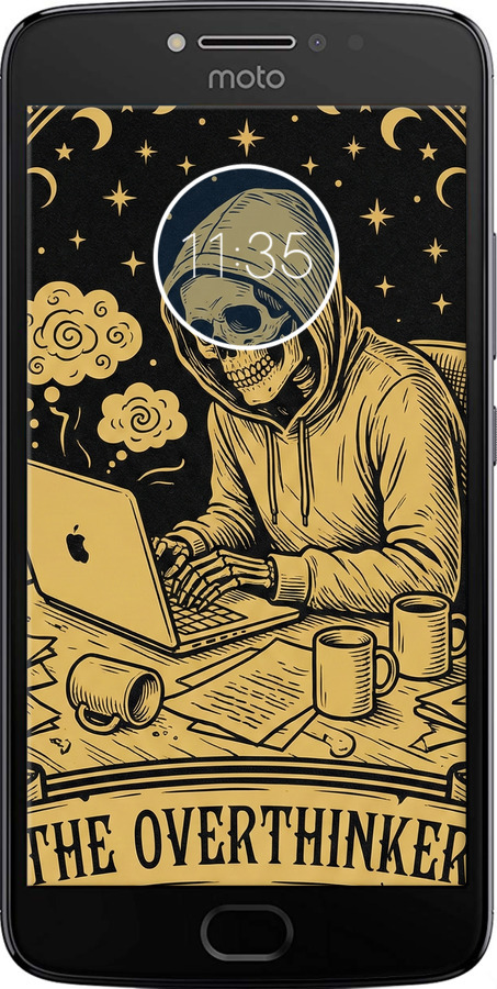 Силіконовий чехол The Overthinker для Motorola Moto E4 Plus - 6774u-1000 изображение 