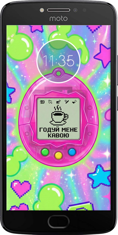 Силиконовый чехол Y2K Aesthetic Retro Pet: Годуй мене кавою для Motorola Moto E4 Plus - 6784u-1000 изображение 