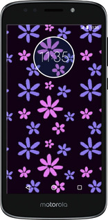 Силіконовий чехол з квітами для Motorola Moto E5 Play - 6258u-1429 изображение 